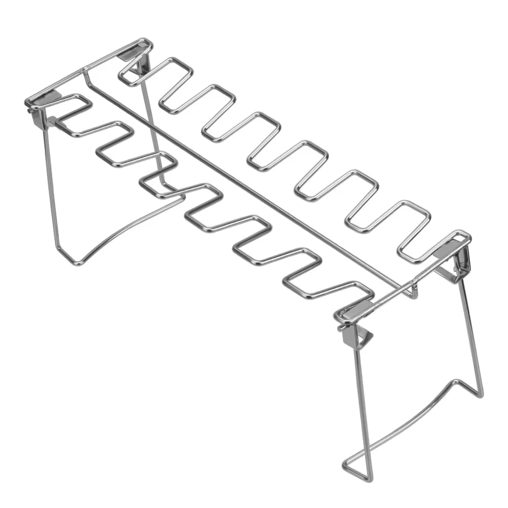 BBQ Beef Chicken Leg Wing Grill Rack 14 Slots Stainless Steel BBQ Drumsticks Holder Smoker Oven Roaster Stand Roast Barbecue Rib