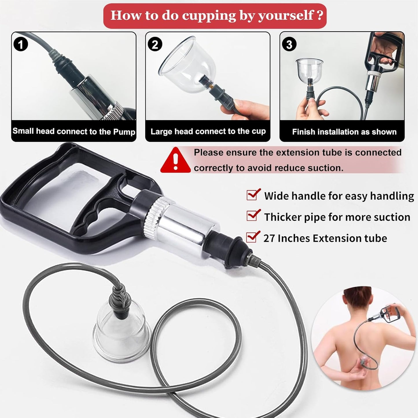 Cupping Therapy Set,32 Therapy Cups Cupping Set with Pump, Professional Chinese Acupoint Cupping Therapy Sets Hijama for Cupping Massage, Muscle&Joints